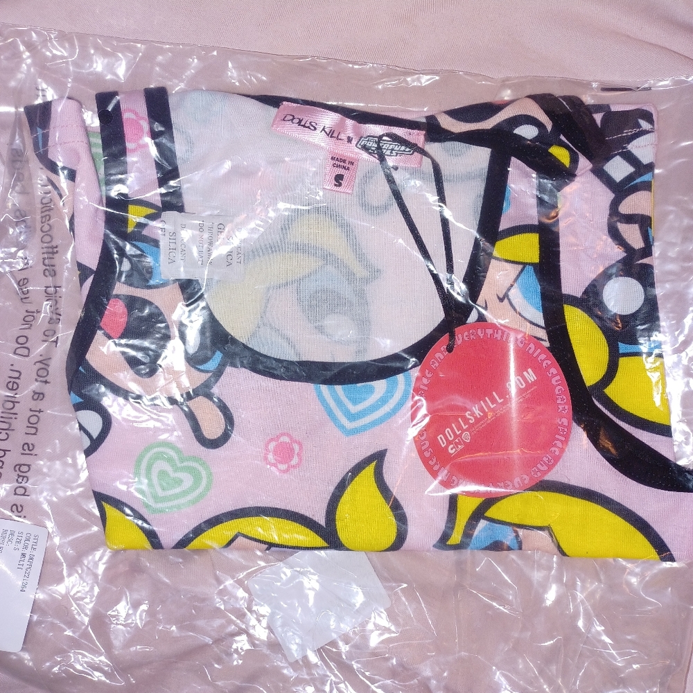 Dolls Kill x The Powerpuff Girls Bubbles Cropped Tank Top